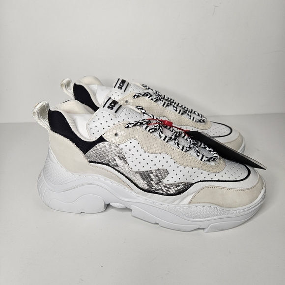 SCHUTZ Kid Suede Nappa and Snake Mix Material Sneaker Size 8.5 New - Picture 3 of 10